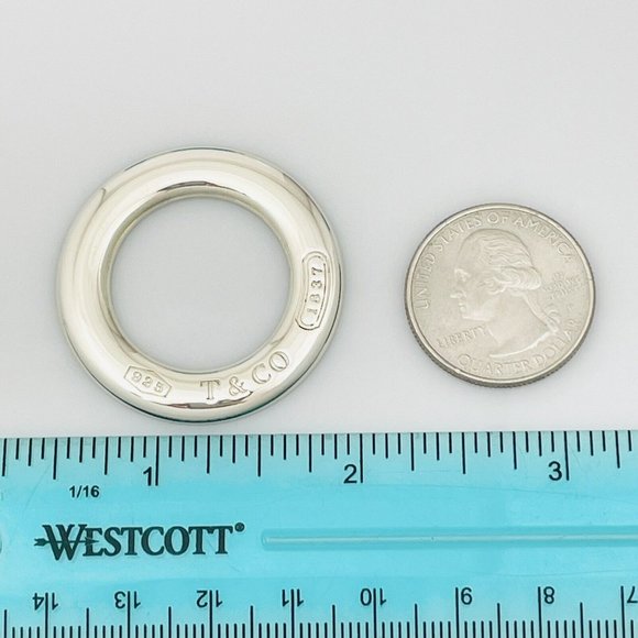 Tiffany & Co 1837 Round Doughnut Donut Pendant in Sterling Silver - Picture 5 of 6